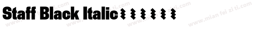 Staff Black Italic字体转换